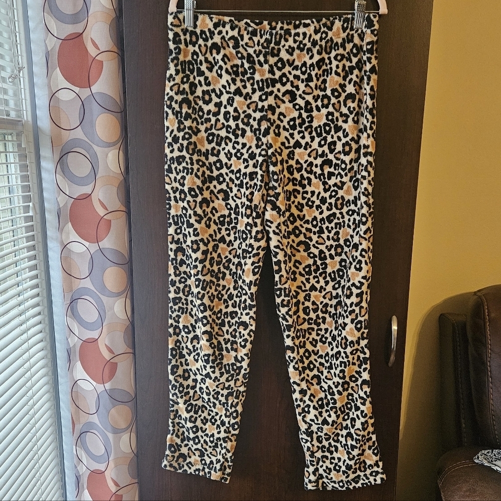 Secret Treasures Animal Print Fuzzy Pajamas